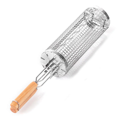 Frendorf | Tragbarer Edelstahl Rollgrillkorb BBQ Grillzubehör