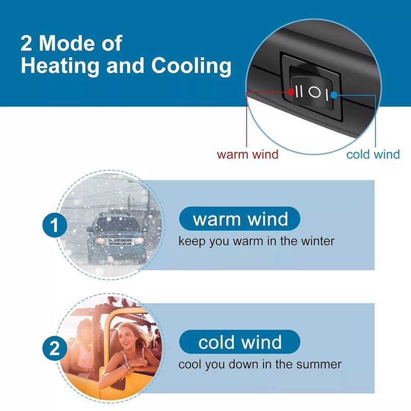 Frendorf | 12V tragbare Autoheizung mit 360° drehbarem Sockel