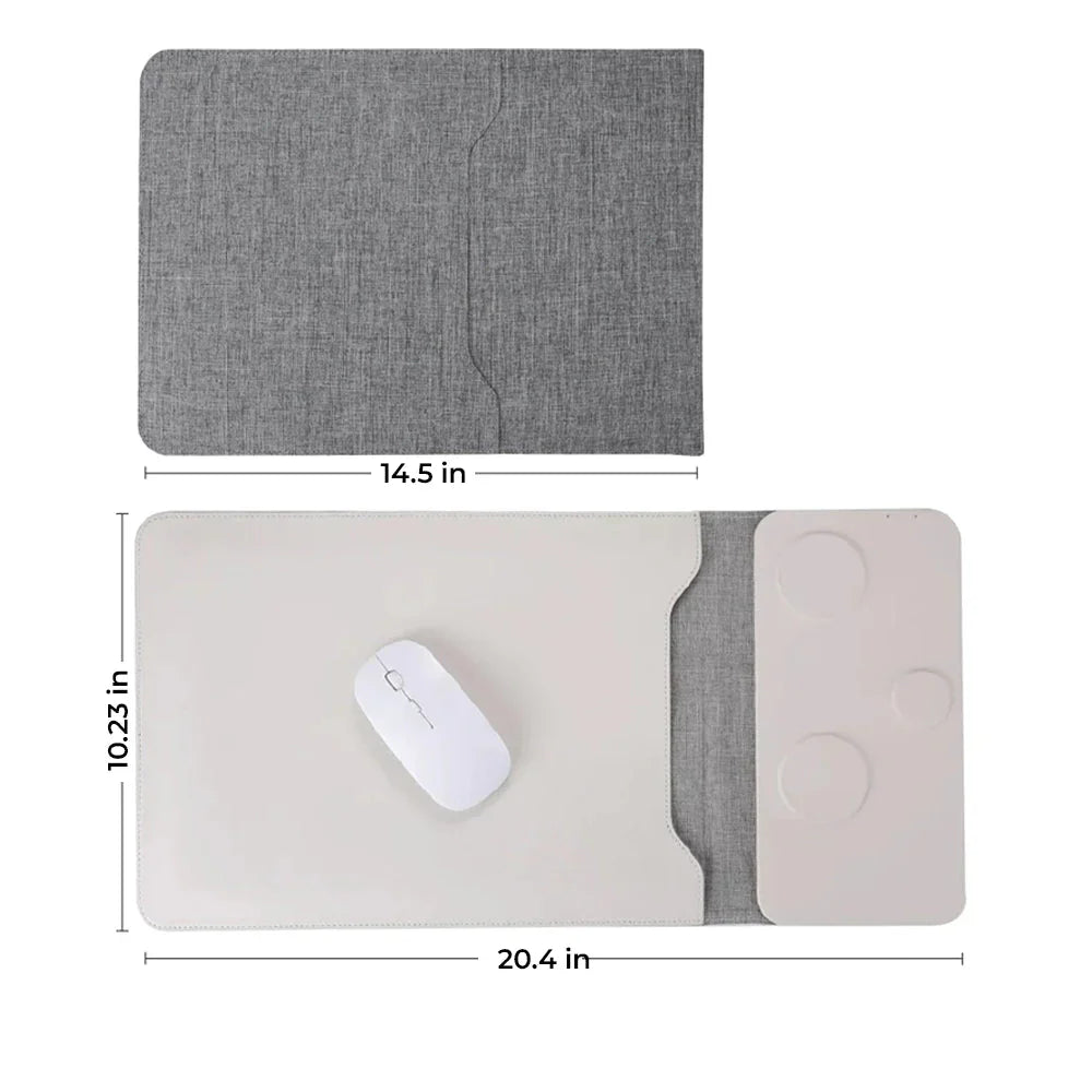 Frendorf | PowerPad Pro 3 in 1 Wireless Charger & Laptop Sleeve