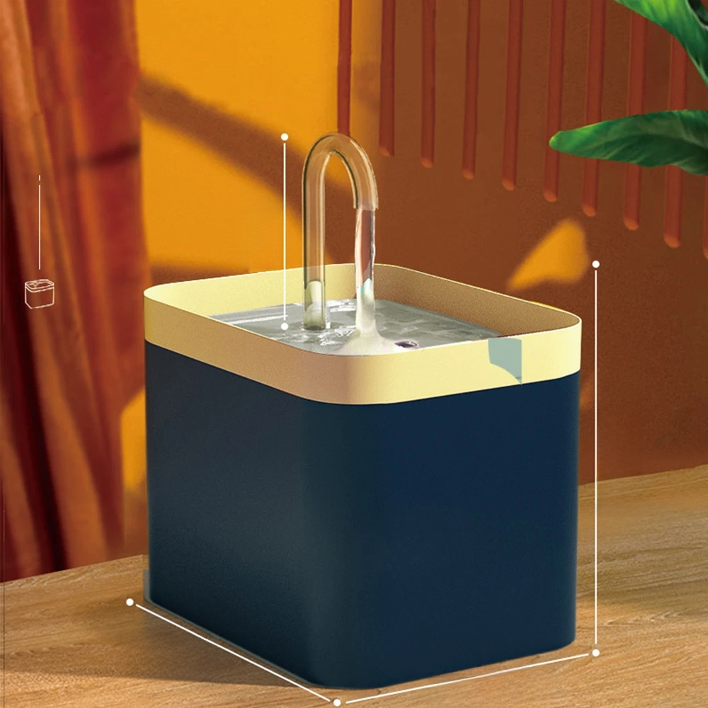 Frendorf | Ultra-leise Haustier-Wasserbrunnen mit intelligenter Filtration - 1,5 l Edelstahl