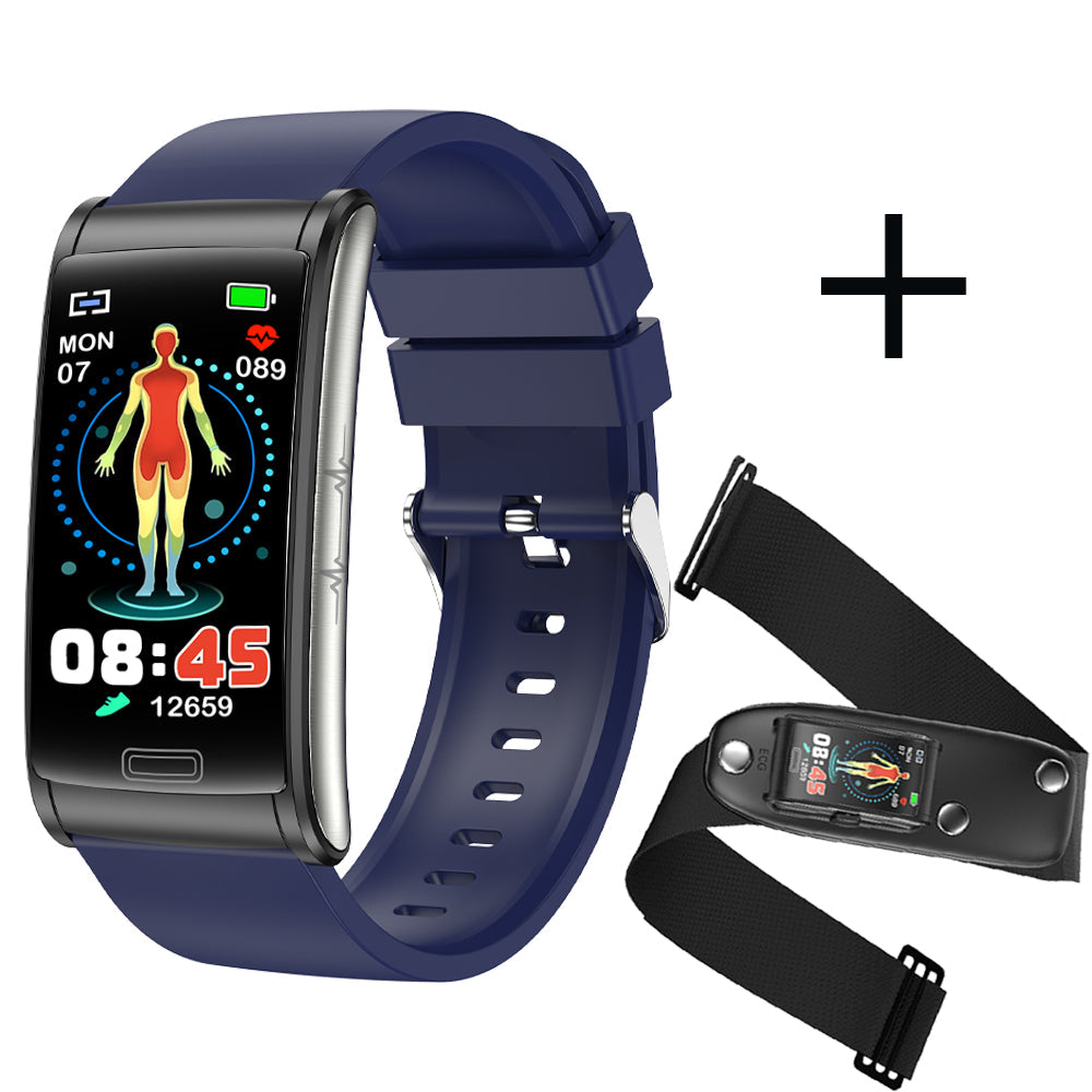 Frendorf | BCBEARSCOME BCE600 3-Kanal-EKG HRV Blutzucker Blutdruck Blutsauerstoff Schlaferkennung HD Bluetooth Smart Armband