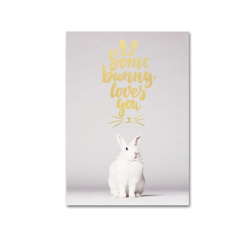 Sweet Bunny - Leinwand Wandkunst Malerei