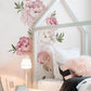 PINK PEONY BLUMEN WANDSTICKERS