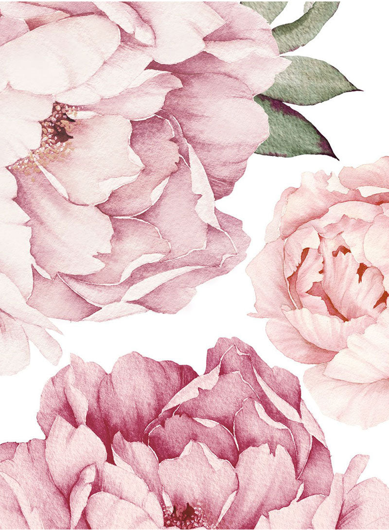 PINK PEONY BLUMEN WANDSTICKERS