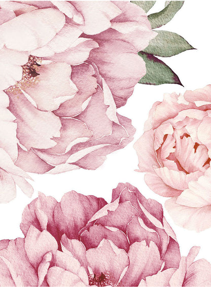 PINK PEONY BLUMEN WANDSTICKERS