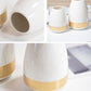 Frendorf | Marbelle Gold Akzent Marmorvase | Elegante Wohnkultur | Große & Kleine Größen