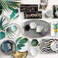 Frendorf | JungleWave Tropisches Keramikgeschirr | Exotisches Design | Hochwertige Teller & Schalen