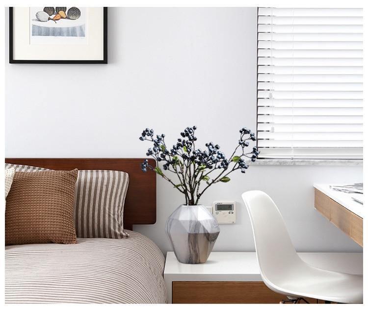 Frendorf | GeoMarble Geometrische Marmor-Vasen | Zeitloses Design | Hochwertige Dekoration | Perfekt für Zuhause