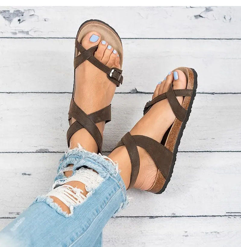 Frendorf | Flache Sandalen aus Leder
