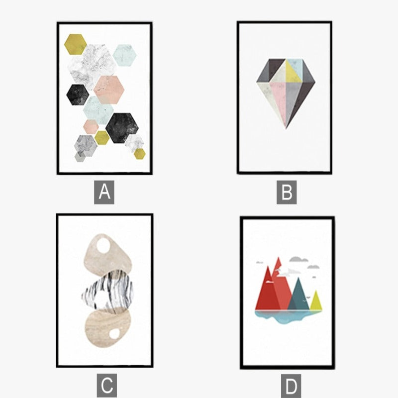Modern Nordic Poster - Leinwand Wandkunst Malerei