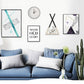 Nordic Abstract Wild und Free Arrow - Leinwand Wandkunst Malerei