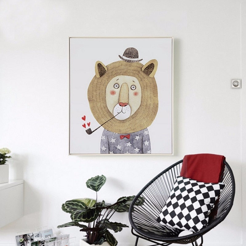 Tiere Skizze Menschliche Darstellungen - Leinwand Wandkunst Malerei