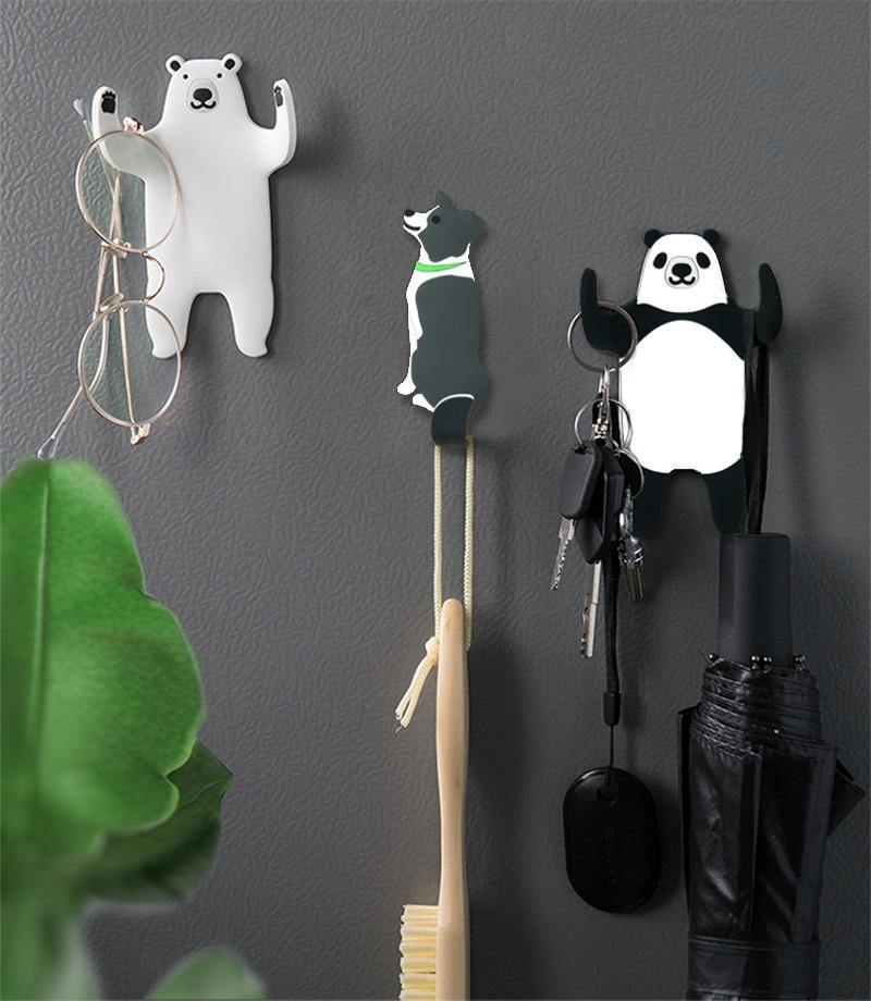 Frendorf | HookyPets Klebehaken im Tierdesign | Vielseitige Wand- & Kühlschrankhaken | Praktisch & Dekorativ