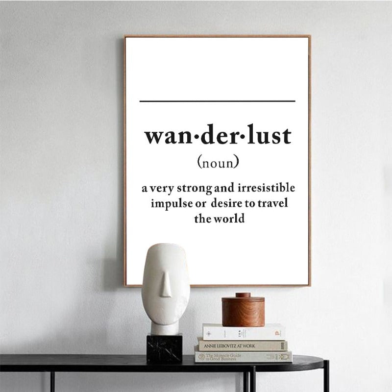 Definition von Wanderlust - Leinwand Wandkunst Malerei