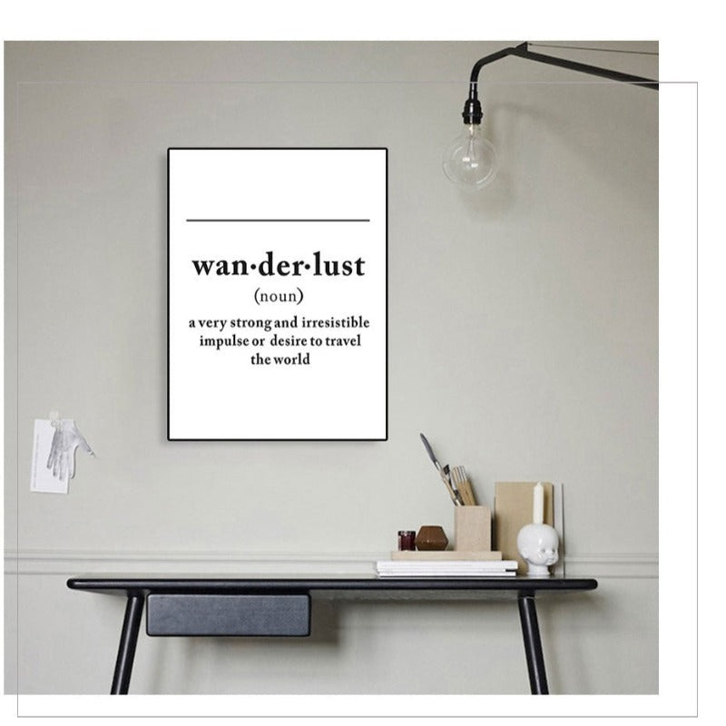 Definition von Wanderlust - Leinwand Wandkunst Malerei