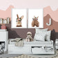 Rabbit BunnyTail Woodland Animal - Leinwand Wandkunst Malerei