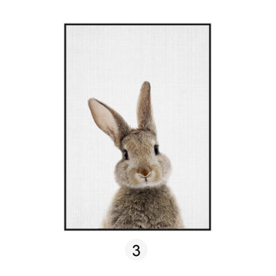 Rabbit BunnyTail Woodland Animal - Leinwand Wandkunst Malerei