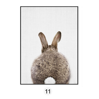 Rabbit BunnyTail Woodland Animal - Leinwand Wandkunst Malerei