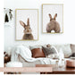 Rabbit BunnyTail Woodland Animal - Leinwand Wandkunst Malerei
