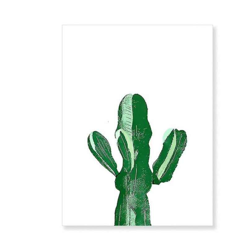 Skandinavien Kaktus Pflanzen - Leinwand Wandkunst Malerei
