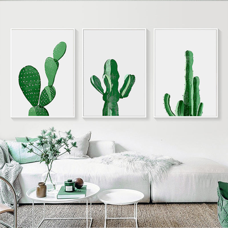 Skandinavien Kaktus Pflanzen - Leinwand Wandkunst Malerei