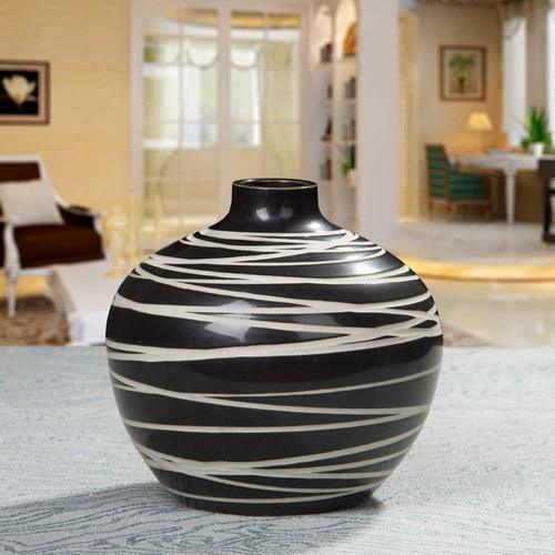 Frendorf | MonoArt Abstrakte Schwarz-Weiß Vasen | Moderne Wohnkultur | Verschiedene Formen
