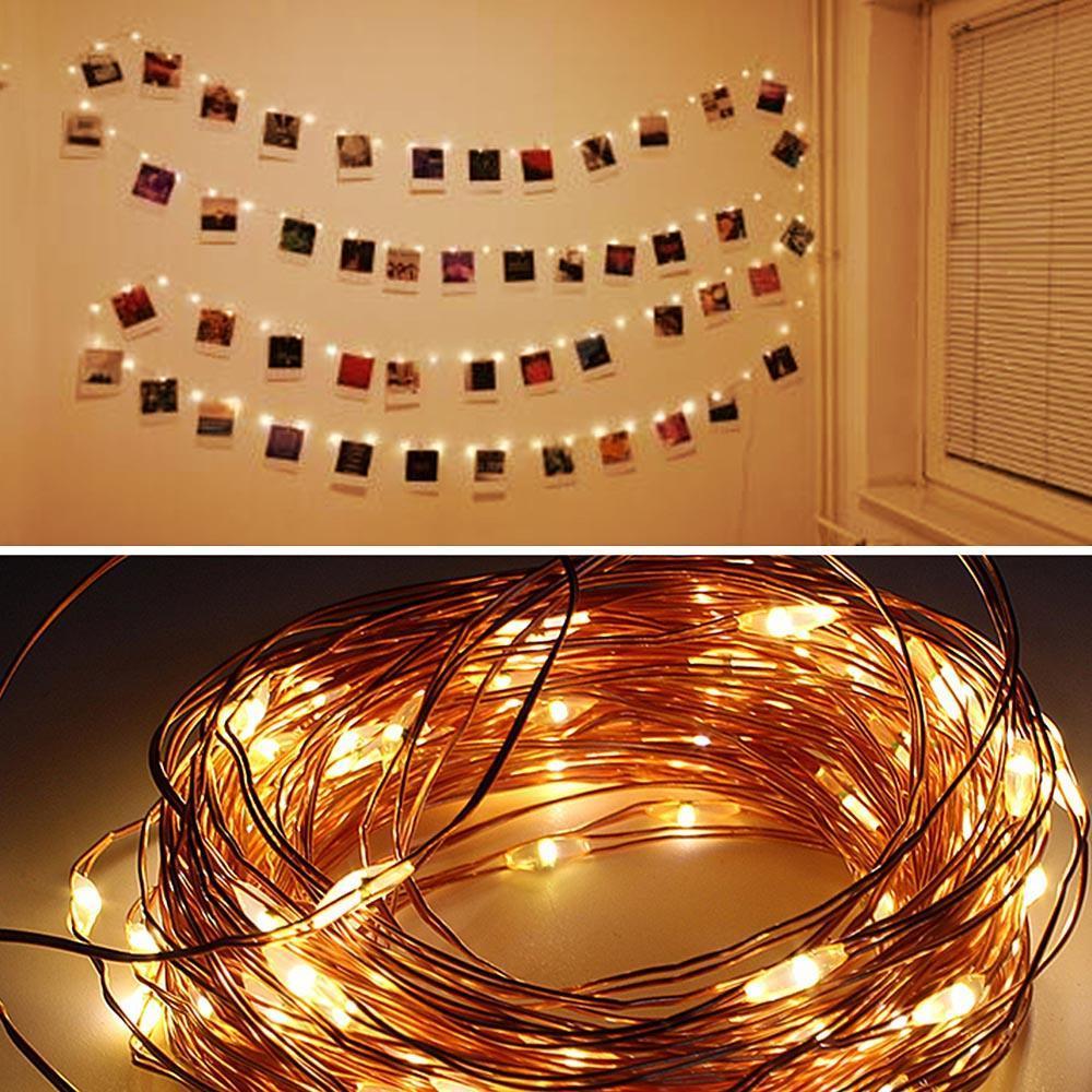 Frendorf | GlowClip LED Lichterkette mit Fotoclips | Batteriebetrieben oder USB-Anschluss | Dekorative Beleuchtung für Zuhause & Partys