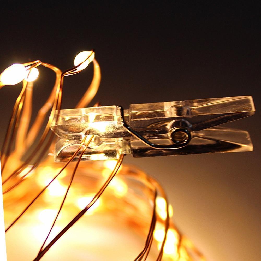 Frendorf | GlowClip LED Lichterkette mit Fotoclips | Batteriebetrieben oder USB-Anschluss | Dekorative Beleuchtung für Zuhause & Partys