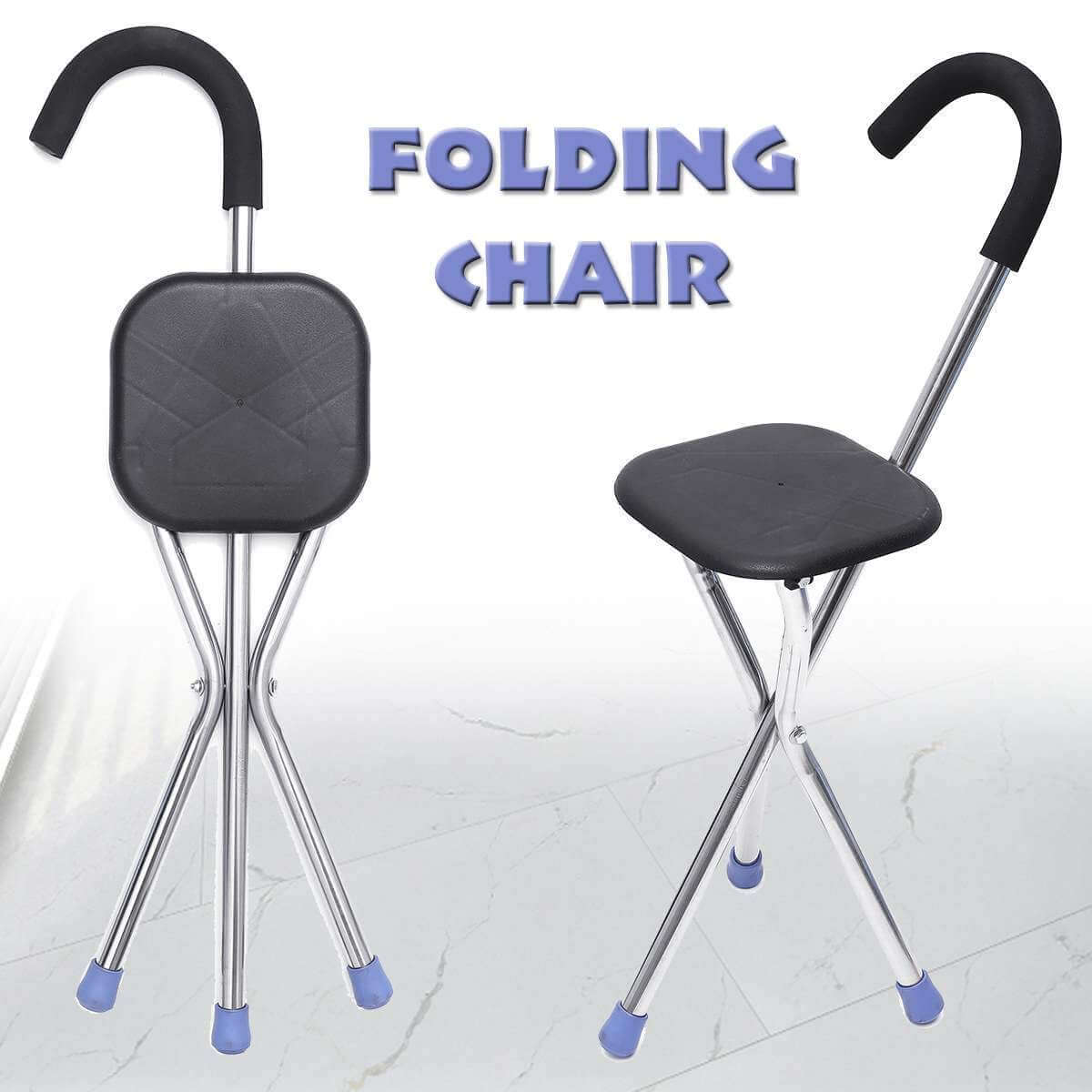 Frendorf | 2 in 1 Tragbarer Leichter Gehstock Mit Stuhl