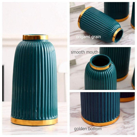 Frendorf | AuroraLoop Gold-Ring Blumenvase | Elegantes Design | Blumendeko | Modern & Zeitlos