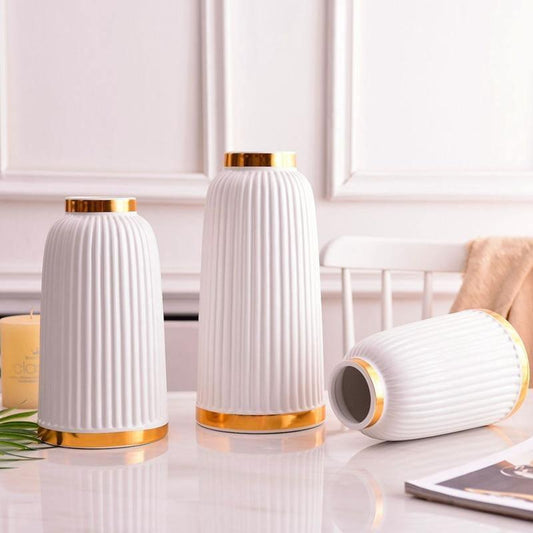 Frendorf | AuroraLoop Gold-Ring Blumenvase | Elegantes Design | Blumendeko | Modern & Zeitlos