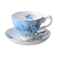 170ml Bone China Schwarz Tee- und Kaffeetassen und Untertasse Englisches Teeset