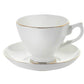 170ml Bone China Schwarz Tee- und Kaffeetassen und Untertasse Englisches Teeset