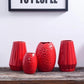 Frendorf | CrimsonFlow Geschwungene Rote Vase | Zeitloses Design | Dekoratives Highlight | Moderne Wohnkultur