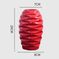 Frendorf | CrimsonFlow Geschwungene Rote Vase | Zeitloses Design | Dekoratives Highlight | Moderne Wohnkultur