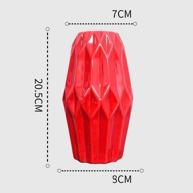 Frendorf | CrimsonFlow Geschwungene Rote Vase | Zeitloses Design | Dekoratives Highlight | Moderne Wohnkultur