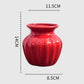 Frendorf | CrimsonFlow Geschwungene Rote Vase | Zeitloses Design | Dekoratives Highlight | Moderne Wohnkultur