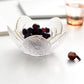 Frendorf | CrystalBloom Glasschalen im Blütendesign | Strukturiertes Glas | Moderne Tischdeko in Schwarz & Weiß