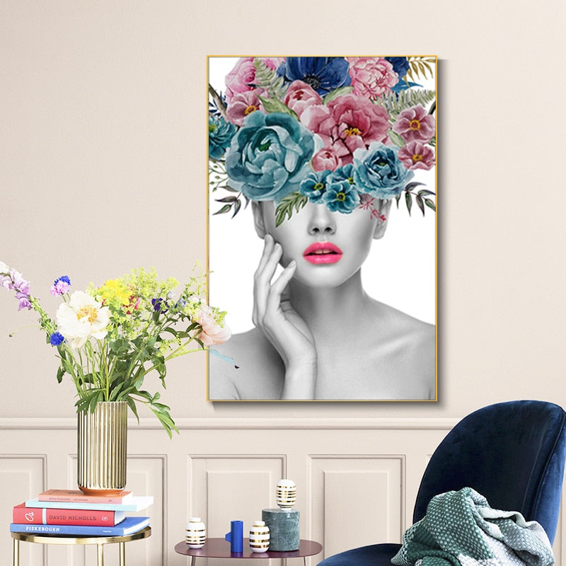 Schöne Fashionista - Leinwand Wandkunst Malerei
