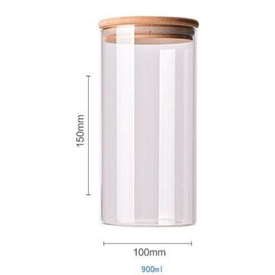 BAMBOO VORRATSGLAS JARS