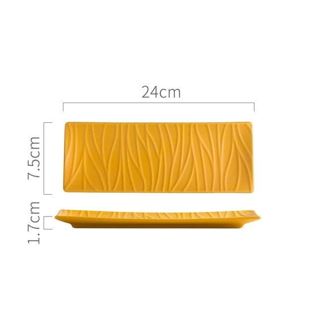 Keramische Sushi Lange Platte Mikkado (5 Farben + 2 Modelle + 2 Größen)