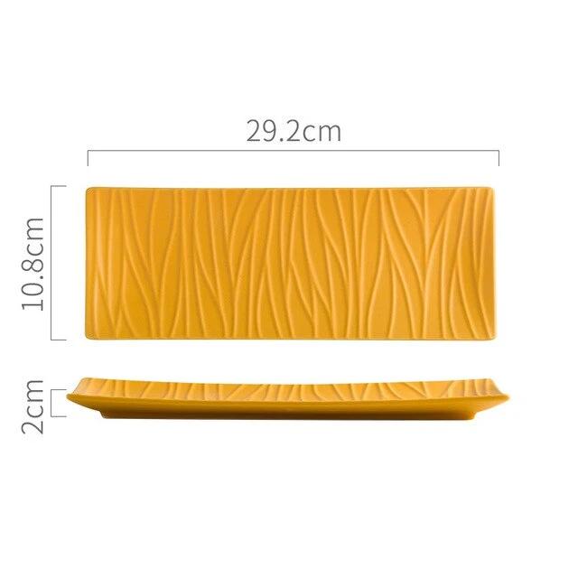 Keramische Sushi Lange Platte Mikkado (5 Farben + 2 Modelle + 2 Größen)