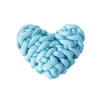 Frendorf | Valentinstag Herz Chunky Strickkissen