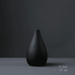 Frendorf | ObsidianWave Strukturierte Keramikvasen in Nacht-Schwarz | Modernes Design | Perfekte Dekoration für Zuhause