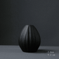Frendorf | ObsidianWave Strukturierte Keramikvasen in Nacht-Schwarz | Modernes Design | Perfekte Dekoration für Zuhause