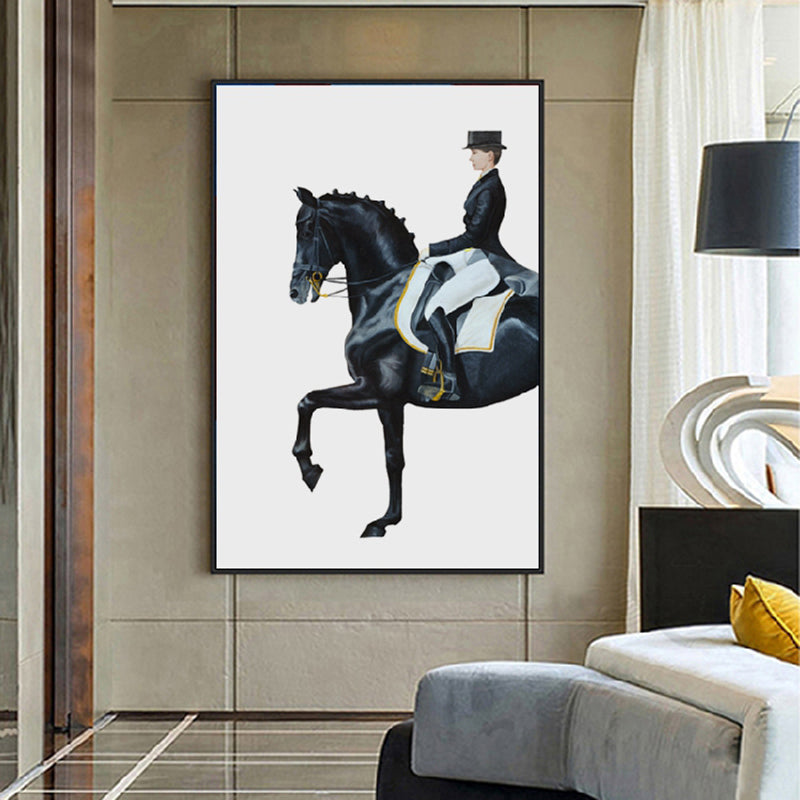 Luxurious figures horse - canvas wall art painting