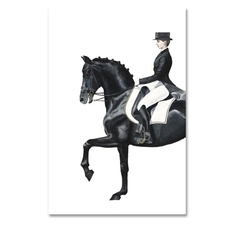 Luxurious figures horse - canvas wall art painting