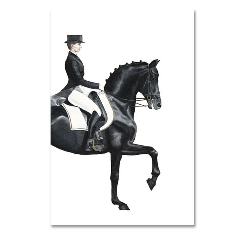 Luxurious figures horse - canvas wall art painting