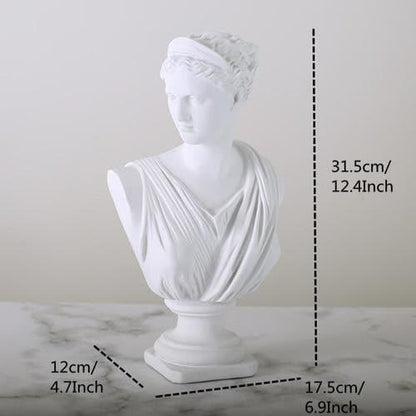 Frendorf | SculpGreek Zeitlose Büstenstatue | Klassische Eleganz | Dekor für Zuhause