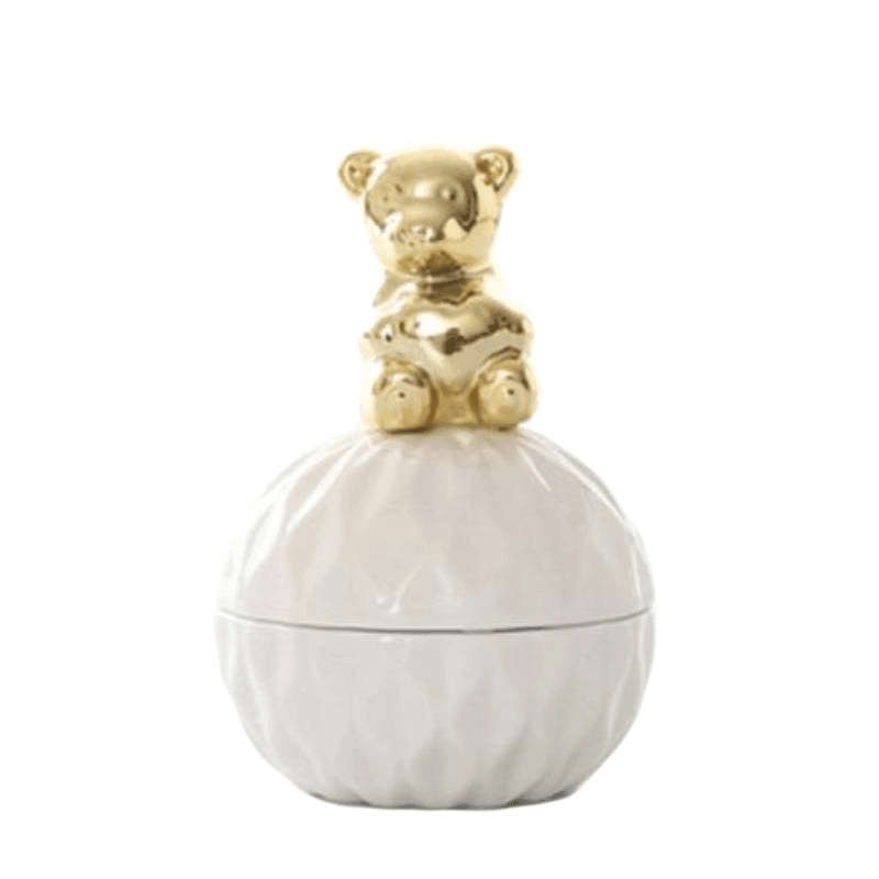 Frendorf | TreasureKeep Porzellan Schmuckaufbewahrung | Weiß & Gold | Elegantes Design | Vielseitige Schmuckbox